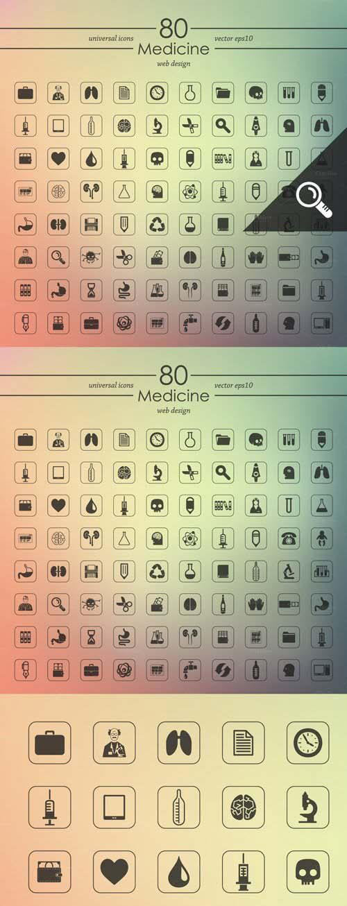 80 MEDICINE Icons