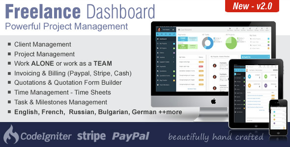 Freelance Dashboard v2.0 - Project Management CRM Software